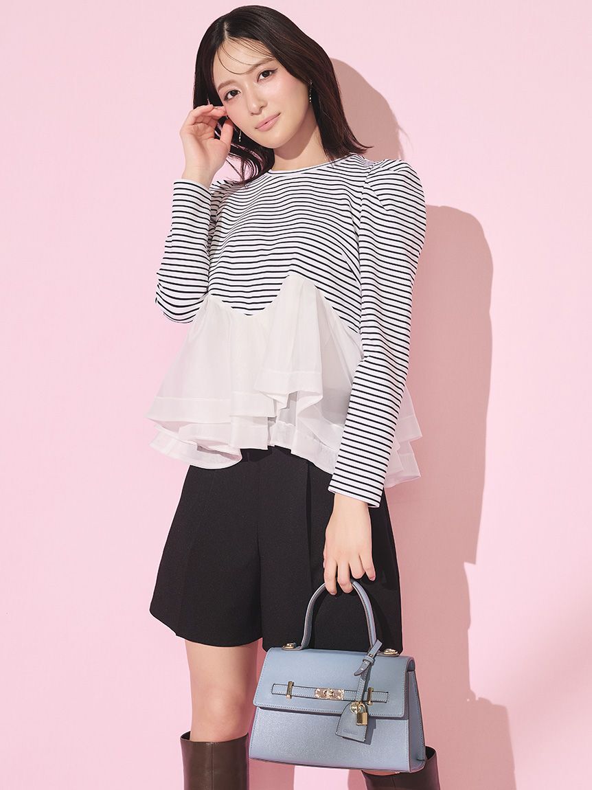 CELFORD「ペプラムドッキングカットトップス」|Tシャツ・カットソー|