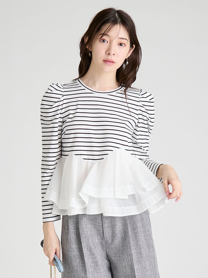 CELFORD「ペプラムドッキングカットトップス」|Tシャツ・カットソー|