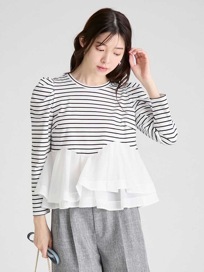 CELFORD「ペプラムドッキングカットトップス」|Tシャツ・カットソー|