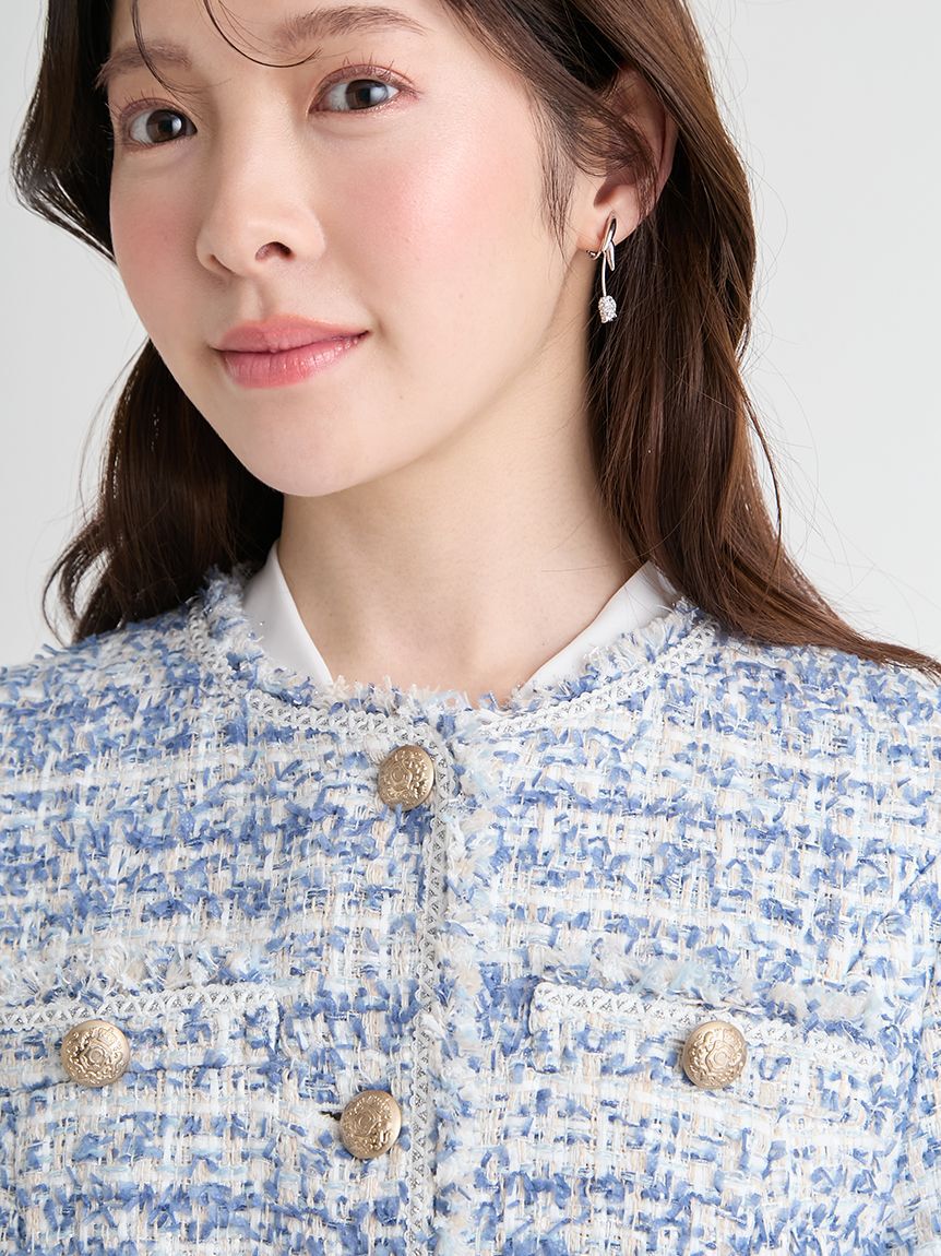 CELFORD「【セットアップ対応】フリンジツイードジャケット」|テーラードジャケット|