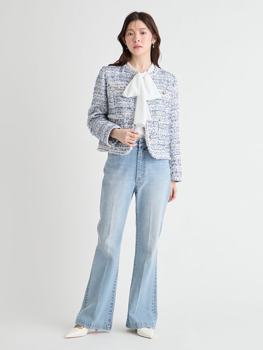 CELFORD「ハイウエストフレアデニムパンツ」|デニム|