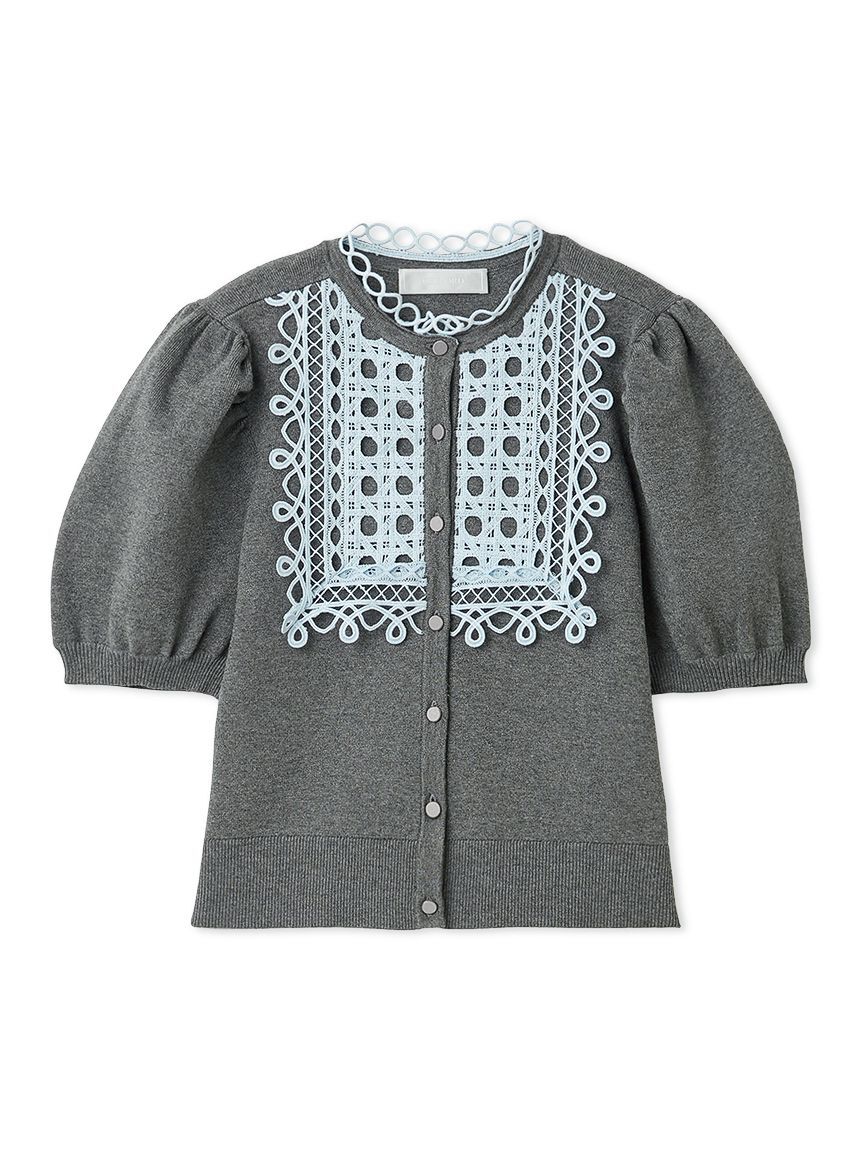 CELFORD「【洗える】【UVカット】ビブヨークレースカーディガン」|カーディガン|