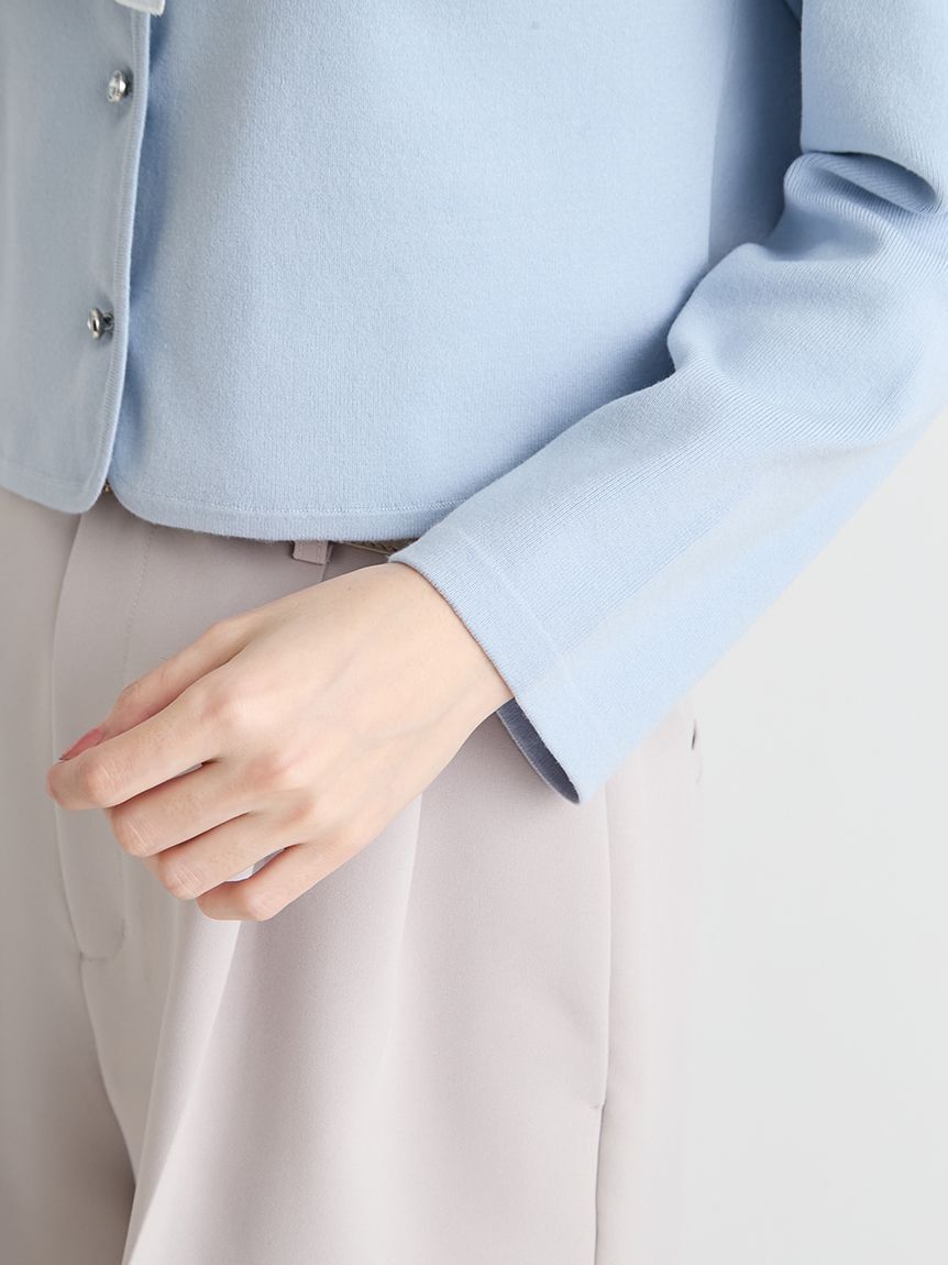 CELFORD「【UVカット】【洗える】刺繍ボウタイカーディガン」|カーディガン|