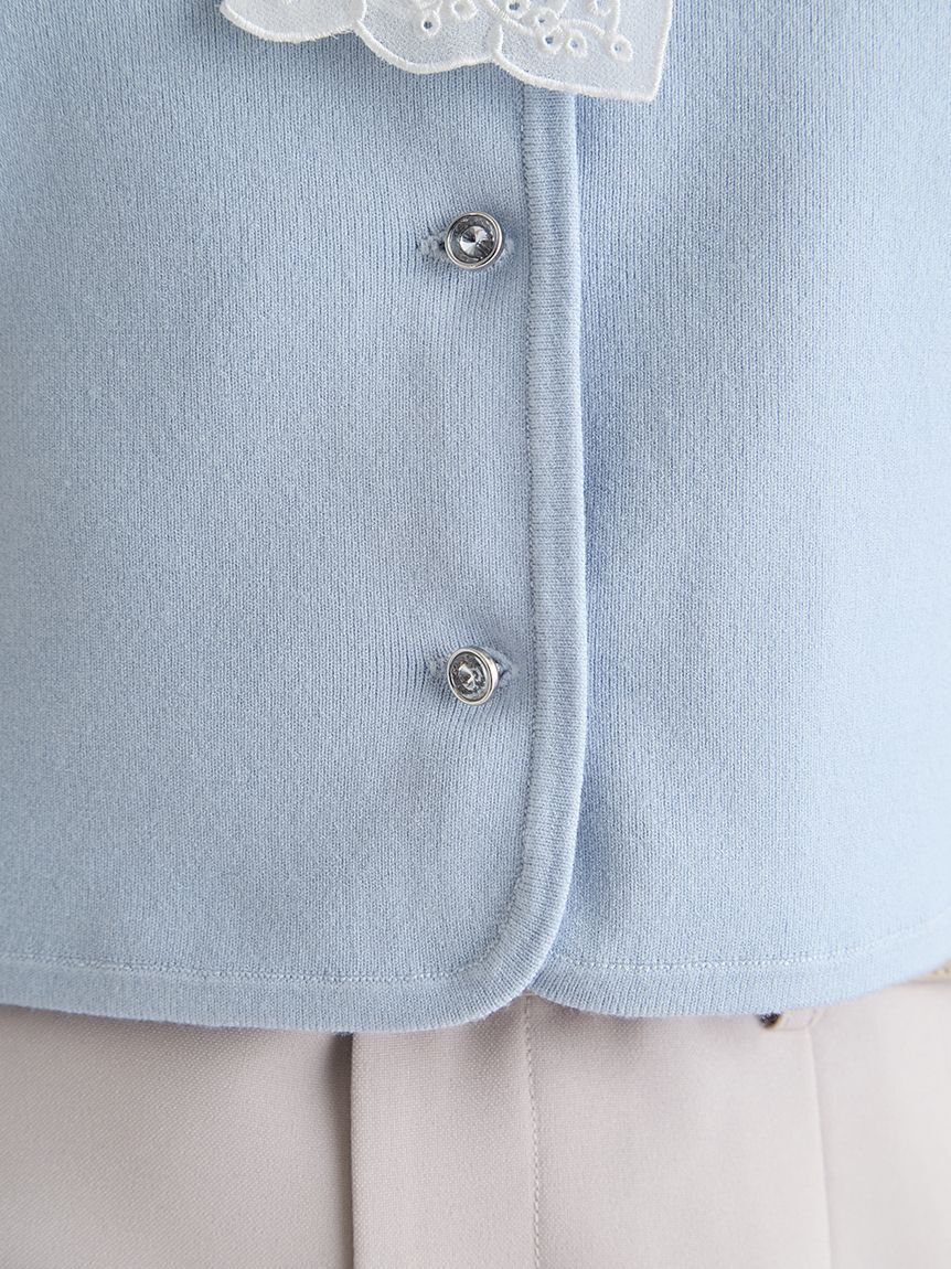 CELFORD「【UVカット】【洗える】刺繍ボウタイカーディガン」|カーディガン|