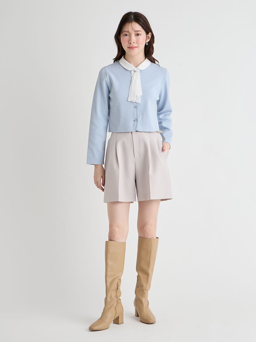 CELFORD「【UVカット】【洗える】刺繍ボウタイカーディガン」|カーディガン|