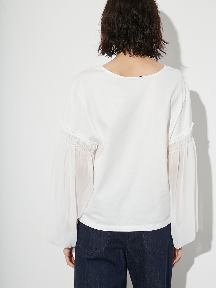 styling/「シフォンスリーブトップス」|Tシャツ・カットソー|