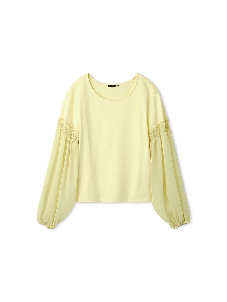 styling/「シフォンスリーブトップス」|Tシャツ・カットソー|YEL