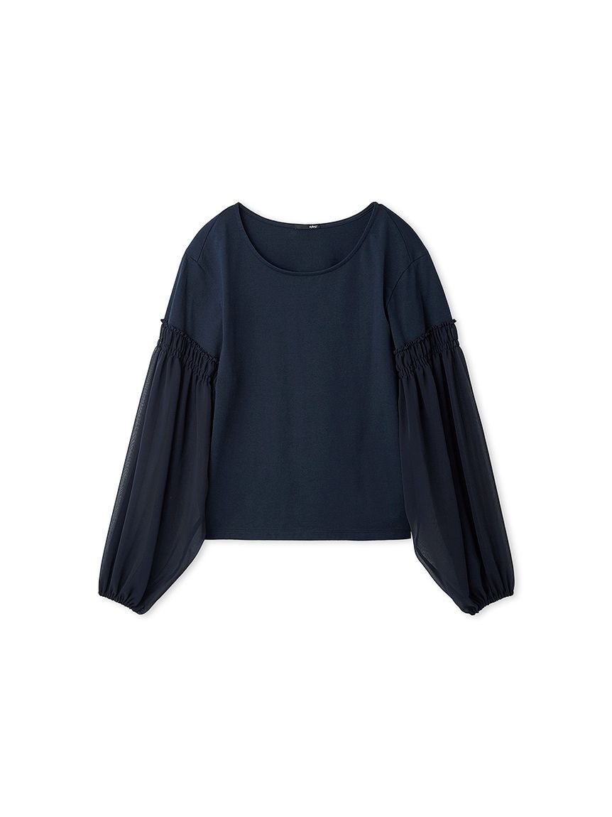 styling/「シフォンスリーブトップス」|Tシャツ・カットソー|NVY