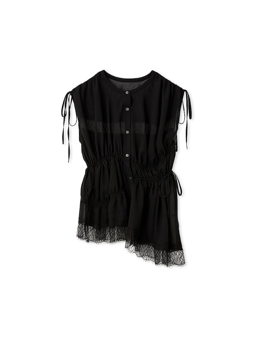 styling/「シフォンギャザーブラウス」|シャツ・ブラウス|BLK