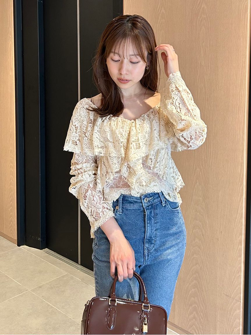 styling/「ラッフルレースブラウス」|シャツ・ブラウス|IVR
