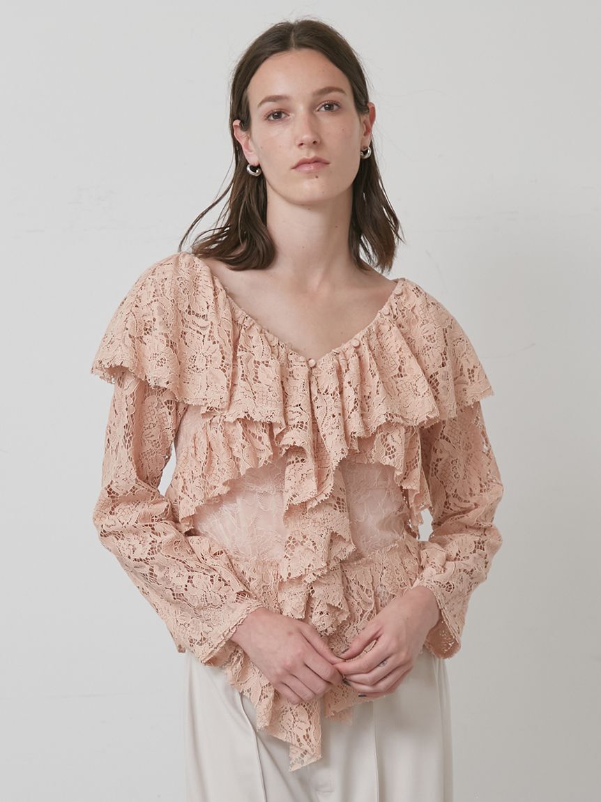 styling/「ラッフルレースブラウス」|シャツ・ブラウス|
