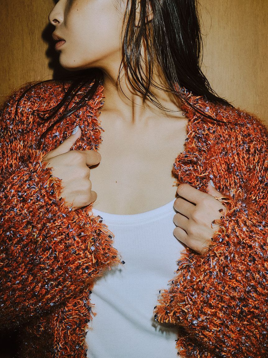 styling/「ミックスツイードカーディガン」|カーディガン|ORG