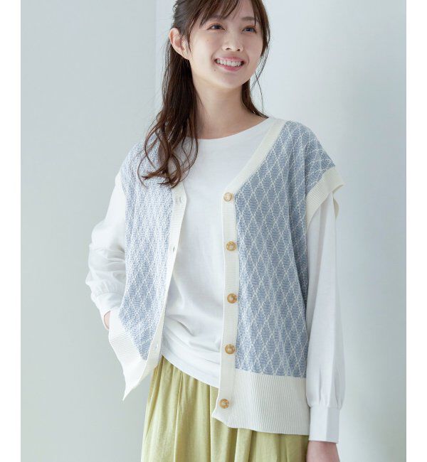 ikka「【2点セット】3WAYニットベストアンサンブル」|ニット・セーター|