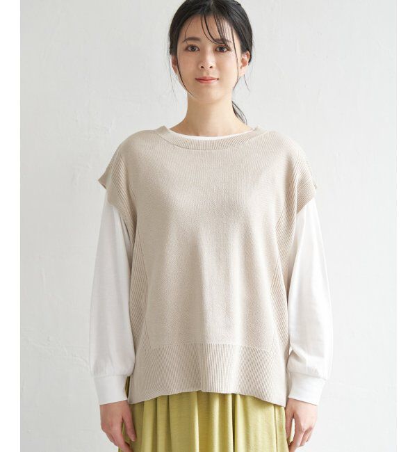 ikka「【2点セット】3WAYニットベストアンサンブル」|ニット・セーター|