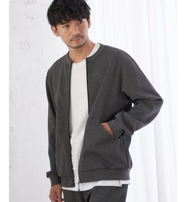 ikka「テックストレッチジップカーディガン」|カーディガン|