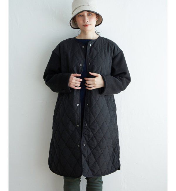 ikka「【雑誌InRed12月号掲載】 切り替えキルティング軽量コート」|その他|ブラック