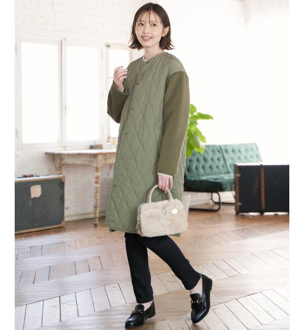 ikka「【雑誌InRed12月号掲載】 切り替えキルティング軽量コート」|その他|