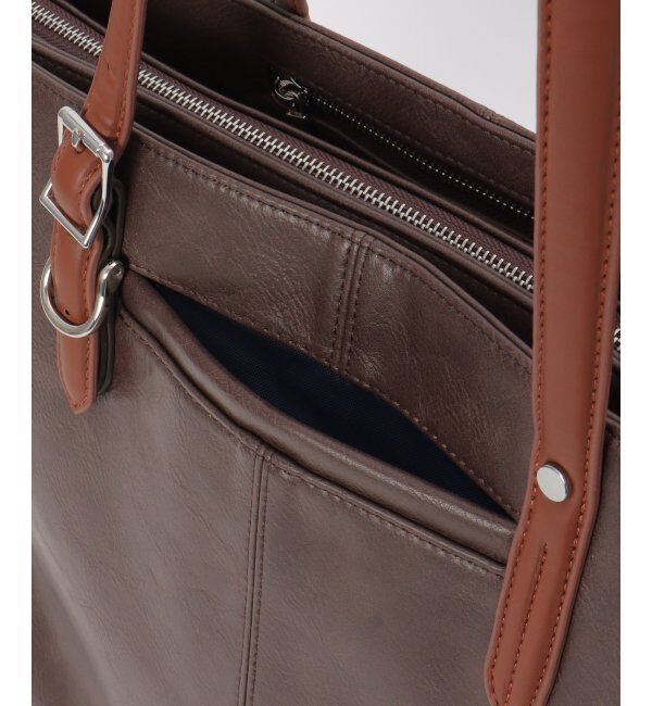 ikka「【雑誌MonoMax4月号掲載】GPレザータッチトートバッグ「小泉孝太郎さん着用モデル」」|トートバッグ|