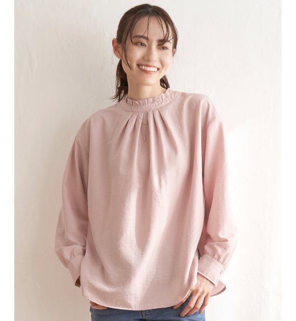 ikka「襟フリル2WAYブラウス」|シャツ・ブラウス|ピンク