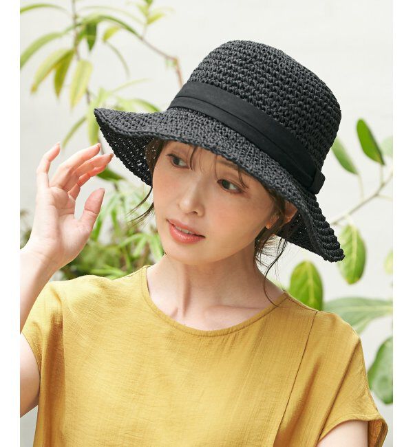 ikka「雑材こま編みハット」|その他|
