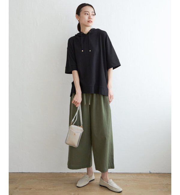 ikka「コットンUSA鹿の子パーカー」|パーカー|