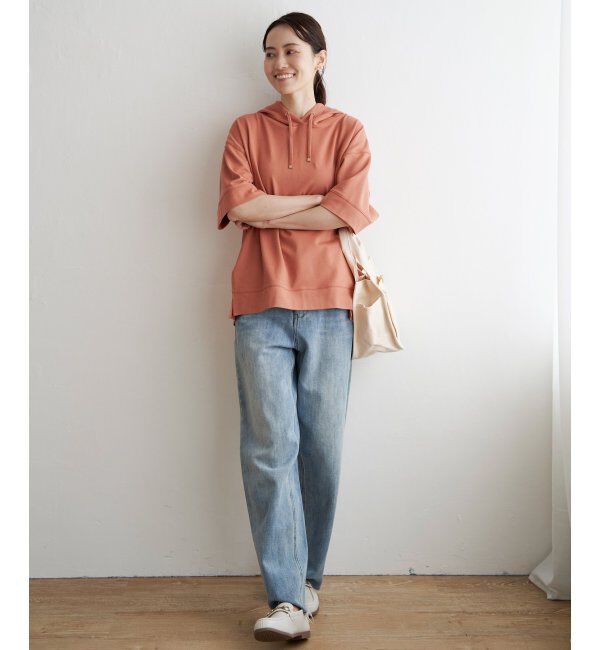 ikka「コットンUSA鹿の子パーカー」|パーカー|