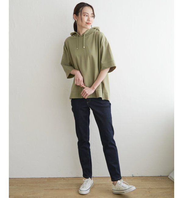 ikka「コットンUSA鹿の子パーカー」|パーカー|