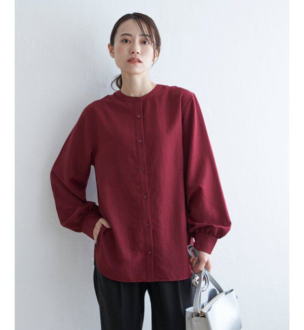 ikka「前後2WAYバンドカラーシャツ」|シャツ・ブラウス|