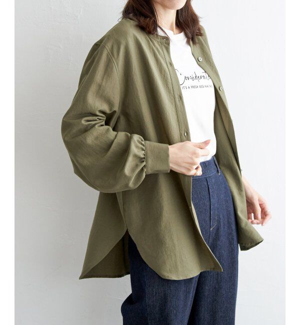 ikka「前後2WAYバンドカラーシャツ」|シャツ・ブラウス|