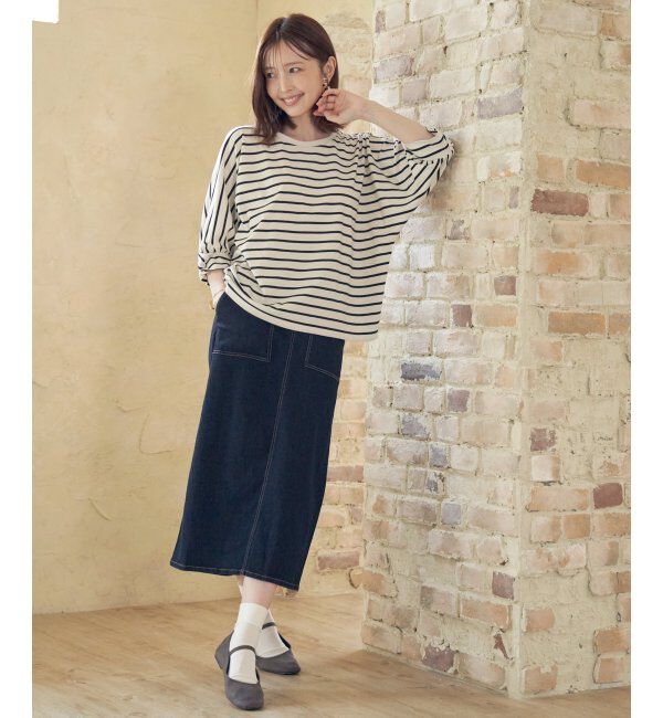 ikka「ストレッチIラインスカート」|スカート|