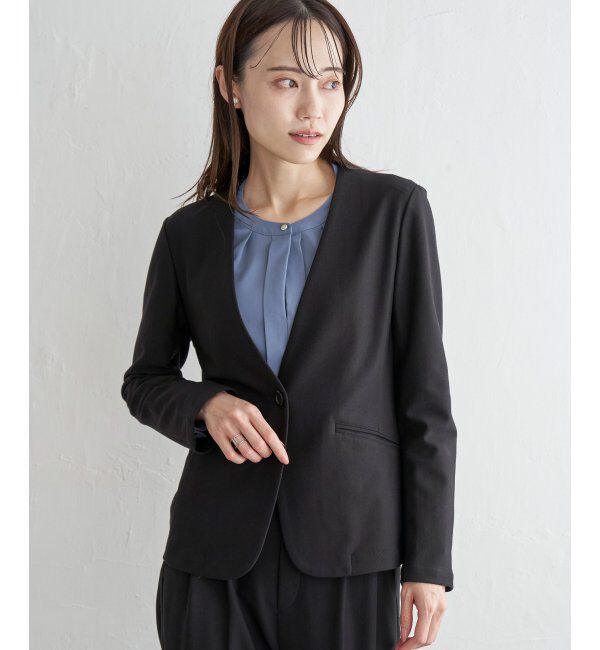 IKKA LOUNGE「【洗濯機で洗える／セットアップ対応】GOKU楽カットソーノーカラージャケット」|その他|