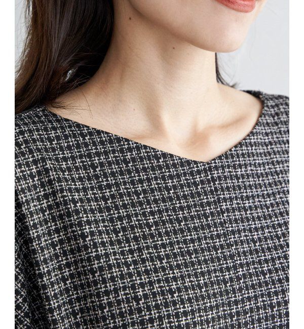 IKKA LOUNGE「カットジャガードワンピース」|ドレス|