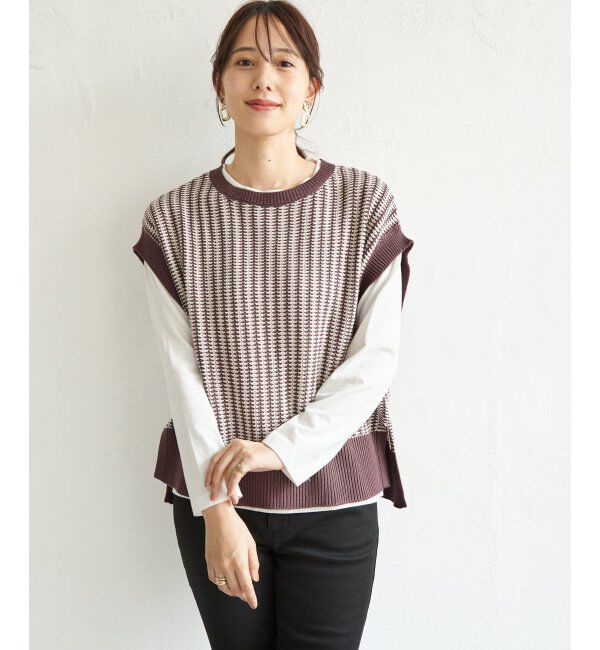 ikka「ニットベストアンサンブル」|ニット・セーター|