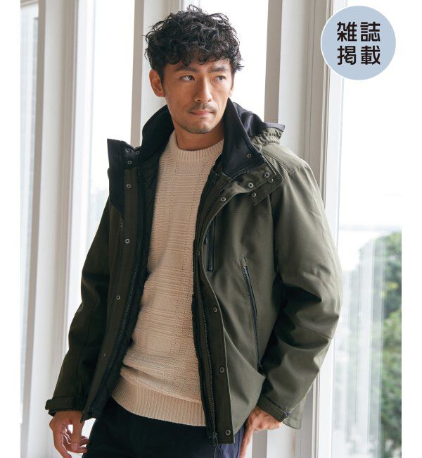 ikka「【撥水／保温】sorona(R) 3WAYマウンテンパーカー」|その他|オリーブ