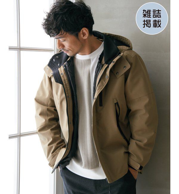 ikka「【撥水／保温】sorona(R) 3WAYマウンテンパーカー」|その他|ベージュ