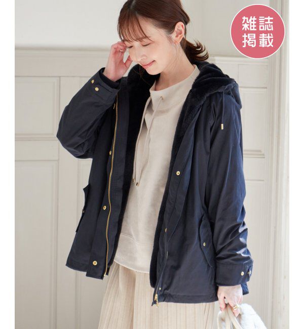 ikka「ライナー付き3WAYマウンテンパーカー」|ブルゾン・スタジャン|ダークネイビー