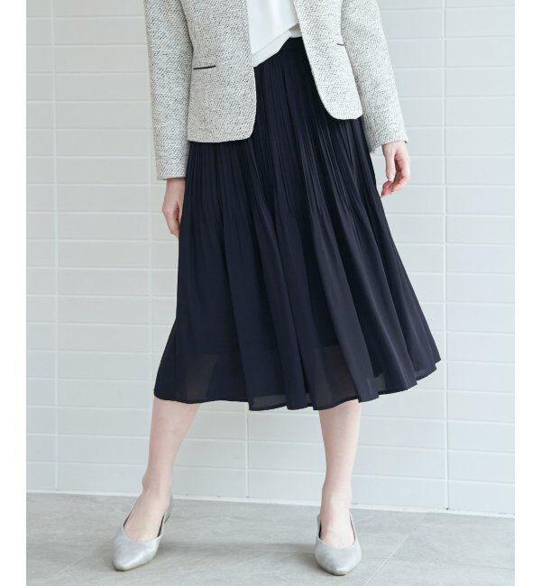 IKKA LOUNGE「シフォンプリーツスカート」|スカート|