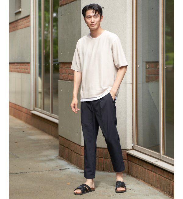 ikka「【吸水速乾】ドライ鹿の子レイヤードTシャツ5分袖」|Tシャツ・カットソー|