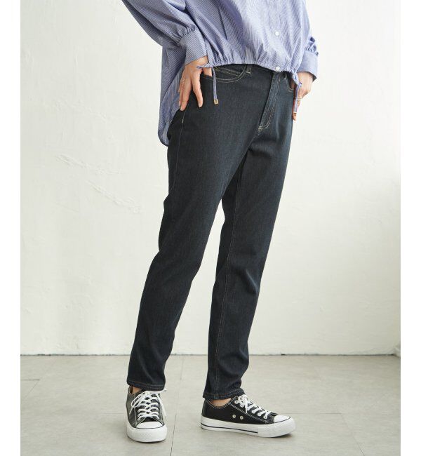 ikka「GOKU楽パンツ スリムストレート」|その他|ネイビーブルー