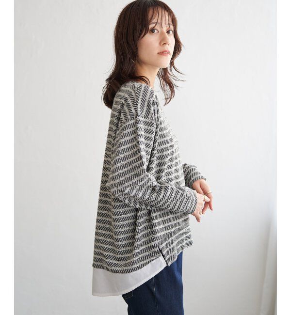 ikka「カットジャガード裾レイヤープルオーバー」|その他|