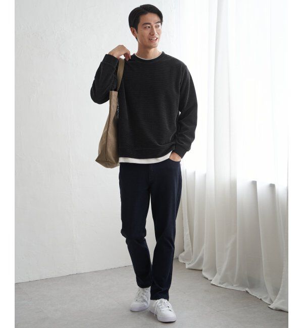 ikka「モールワッフルフェイクレイヤードプルオーバー」|パーカー|