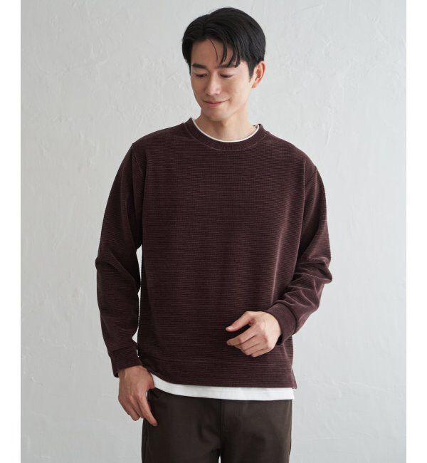 ikka「モールワッフルフェイクレイヤードプルオーバー」|パーカー|