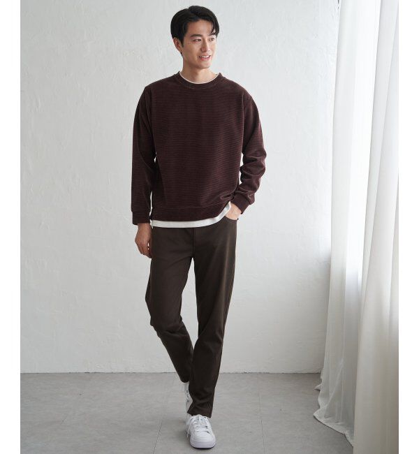 ikka「モールワッフルフェイクレイヤードプルオーバー」|パーカー|