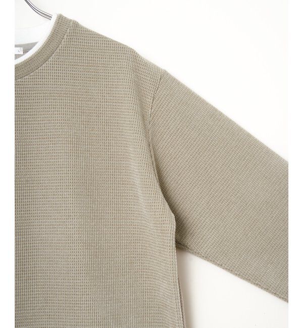 ikka「モールワッフルフェイクレイヤードプルオーバー」|パーカー|