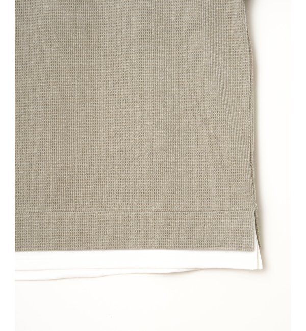 ikka「モールワッフルフェイクレイヤードプルオーバー」|パーカー|