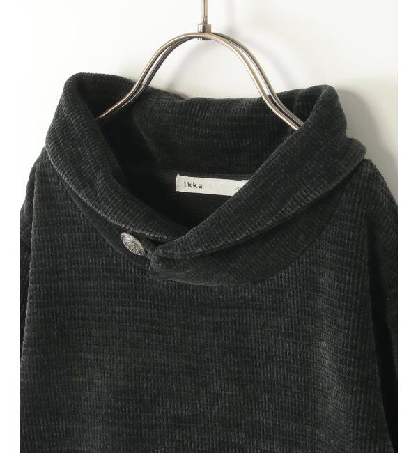 ikka kids「カットモールコンチョショール襟プルオーバー（120~160cm）」|Tシャツ・カットソー|