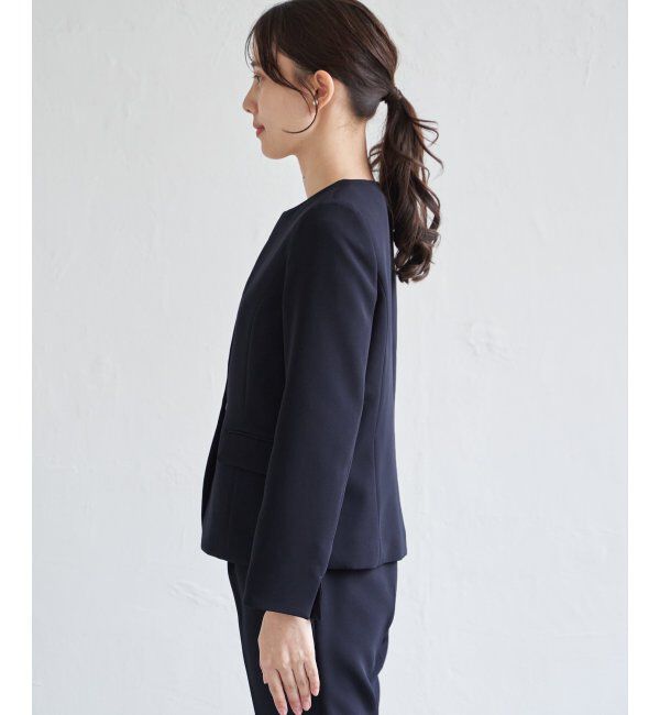 IKKA LOUNGE「【洗濯機で洗える／セットアップ対応】ウォッシャブルキーネックジャケット」|その他|