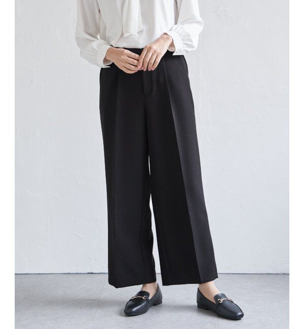 IKKA LOUNGE「【洗濯機で洗える／セットアップ対応】ウォッシャブルワイドパンツ」|その他|