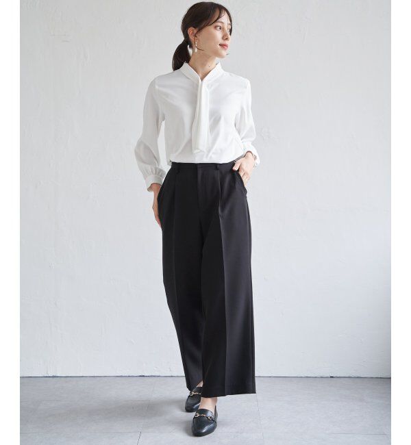 IKKA LOUNGE「【洗濯機で洗える／セットアップ対応】ウォッシャブルワイドパンツ」|その他|