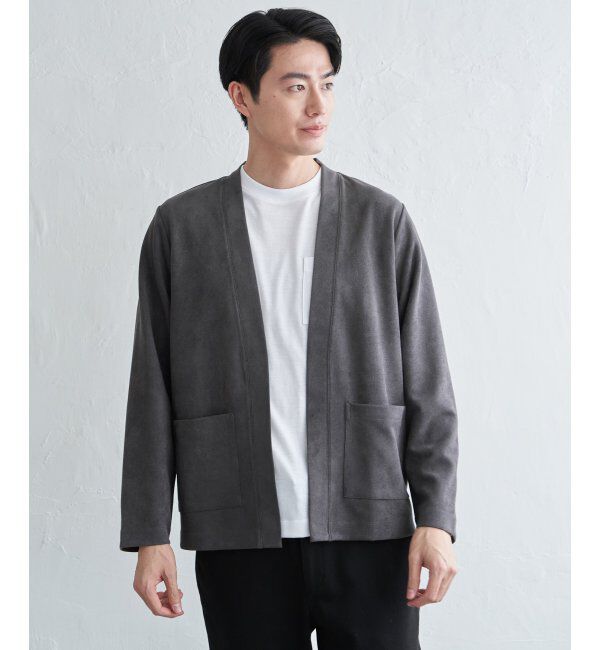 ikka「スエードカーデインナーセット」|カーディガン|